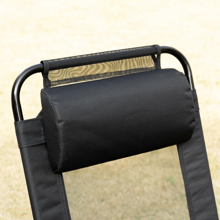 Produktbild Outsunny Klappstuhl Set mit Nackenkissen und verstellbarer Rückenlehne