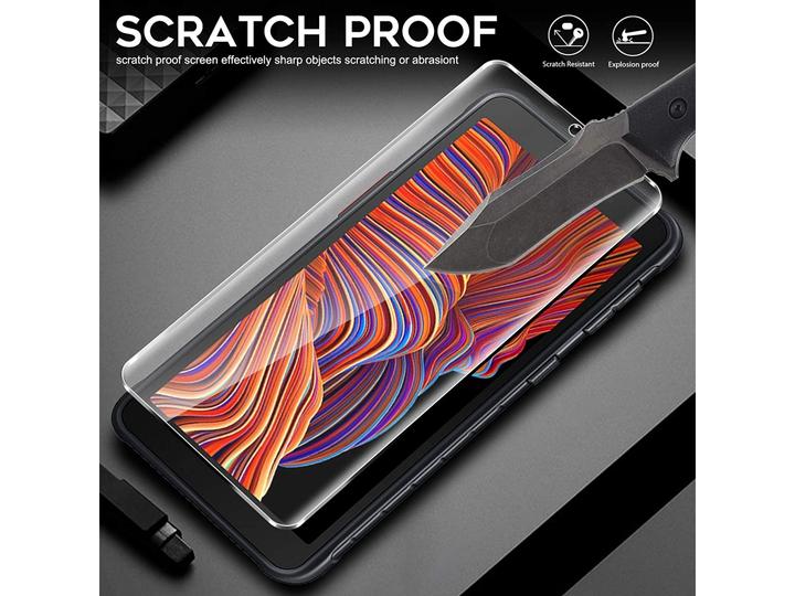 Actual product image Screenguard Samsung Galaxy XCover 5 bulletproof glass protective film Case Friendly Design (1 Piece, Samsung Galaxy S21)