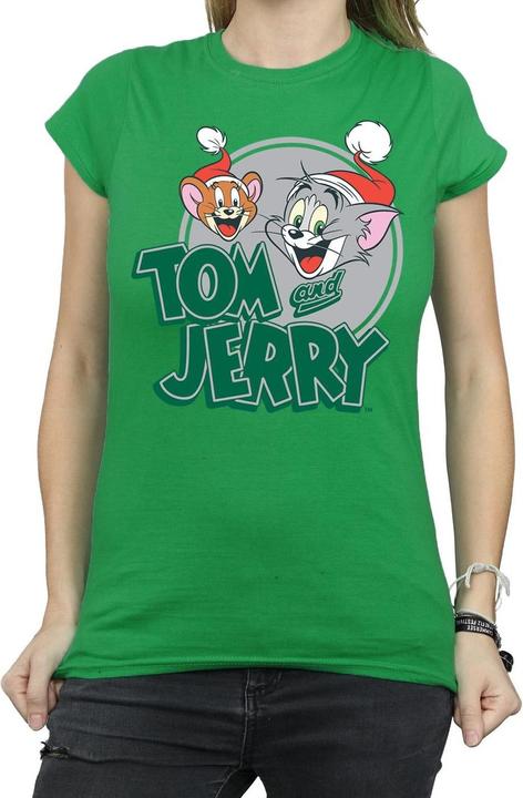Immagine prodotto Tom & Jerry Christmas Greetings Maglietta Donna (XL)