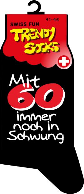 Produktbild CreaDiva Socken Mit 60 immer noch in Schwung Gr. 41-46 (41 - 46)