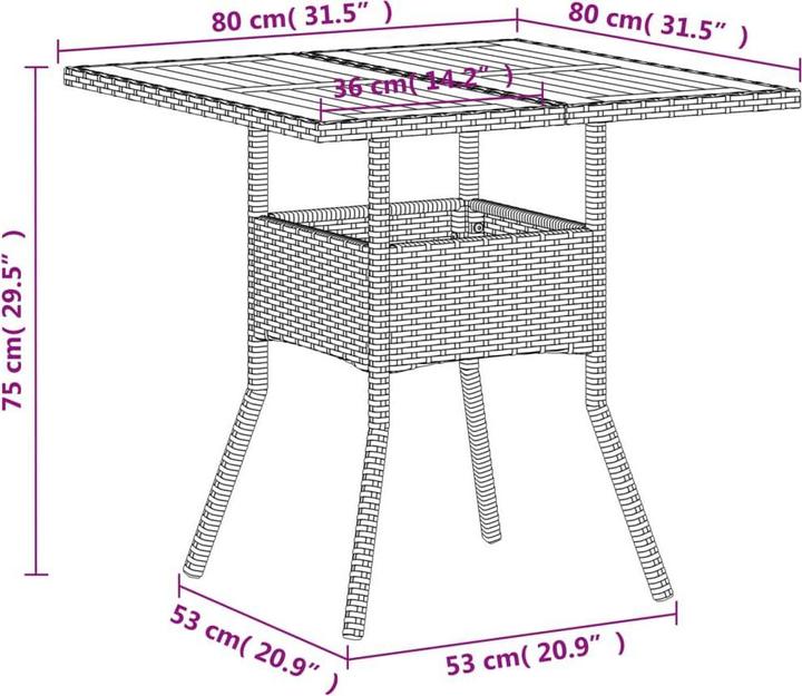 Immagine prodotto VidaXL Tavolo da giardino (80 cm)