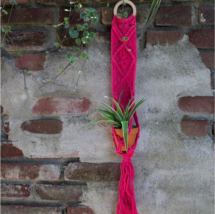 Produktbild Hoooked Bastelset Makramee Blumenampel Bali Koralle