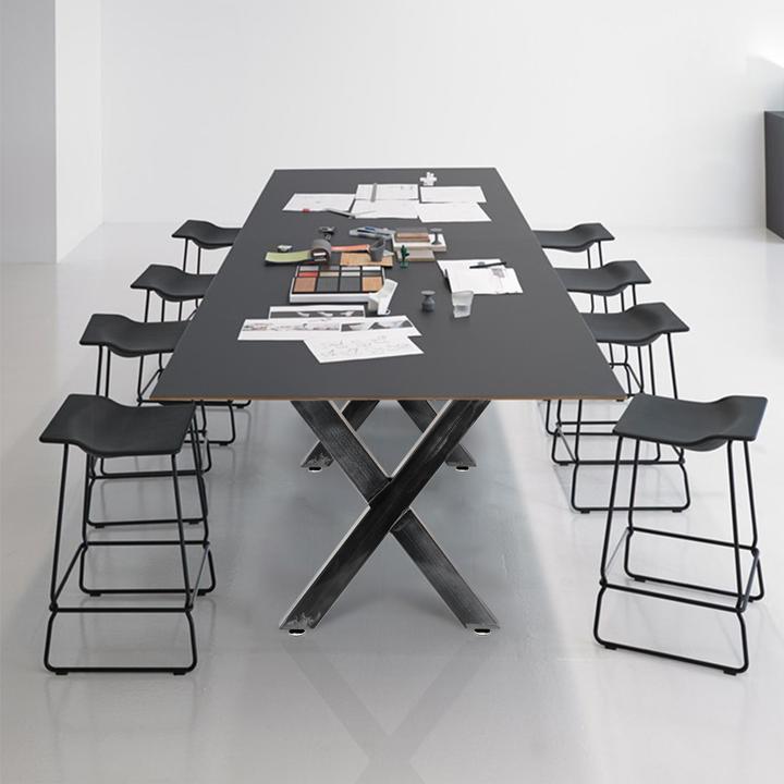 Actual product image Wiltec Table legs set X-profile 72x60cm lacquered steel table runners Table frame