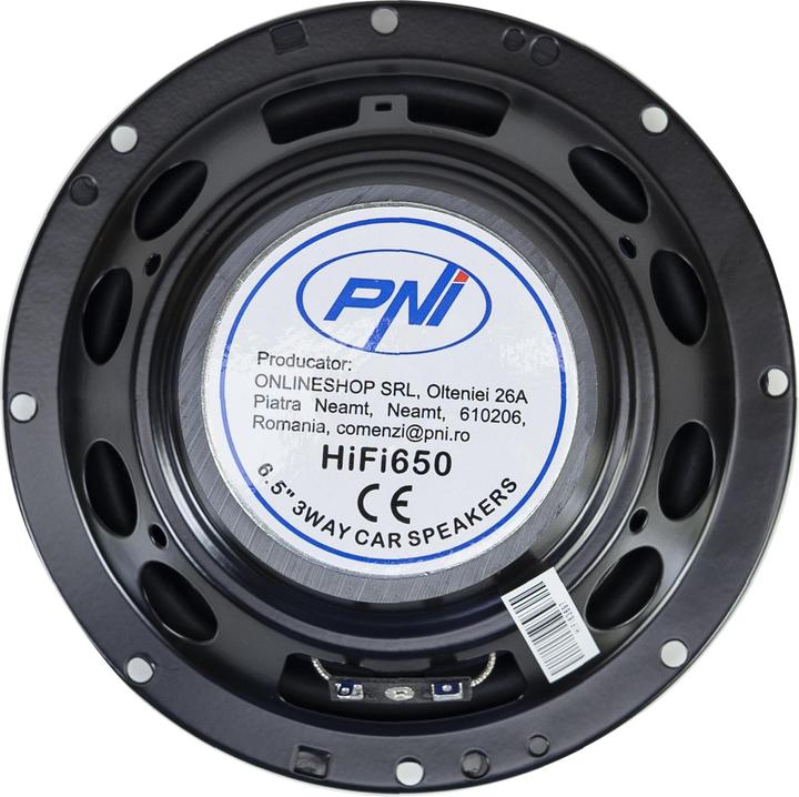 Produktbild PNI Koaxiale Autolautsprecher HiFi650, 120 W, 16,5 cm, 3-Wege, inklusive Gitter, 2er-Set (16.50 cm)