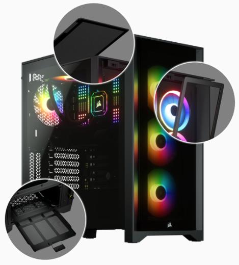 Immagine prodotto Corsair iCUE 4000X (Mini-ITX, E-ATX, ATX, mATX)