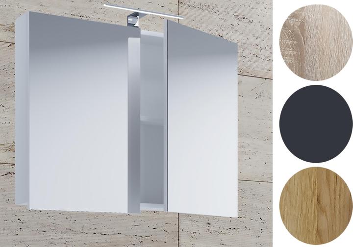 Productafbeelding VCM Houten Badkamermeubilair Spiegelkabinet Badinos (60 x 12 cm)