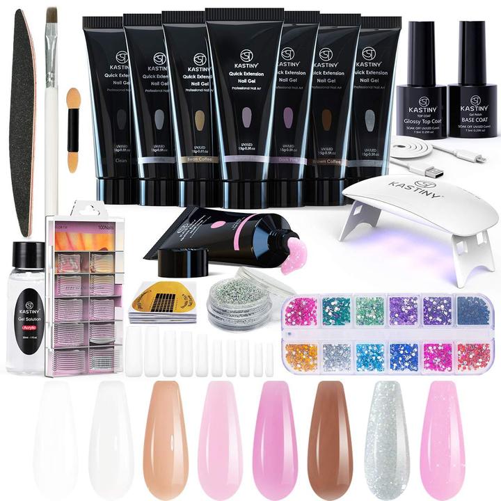 Kastiny Kit di estensione delle unghie (Set, Multicolore)