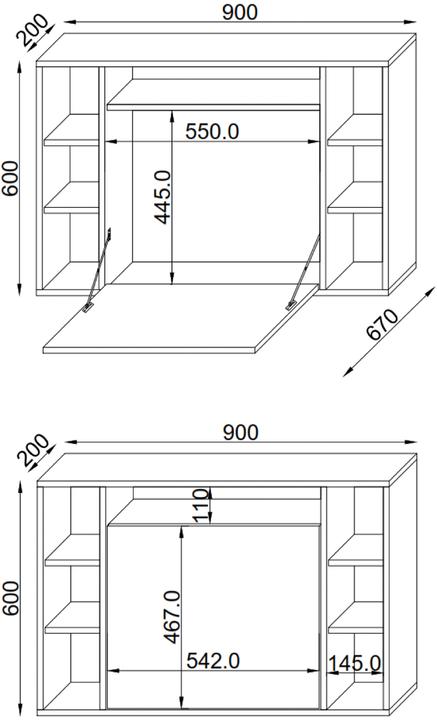 Actual product image VCM Wandila (90 x 20 x 60 cm)