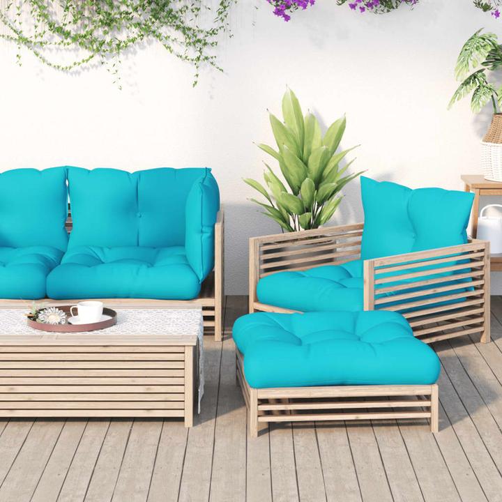 Image du produit Diverse Hardware Coussin pour palette Turquoise 60x61,5x10 cm Tissu Oxford (60 x 10 x 61.5 cm)