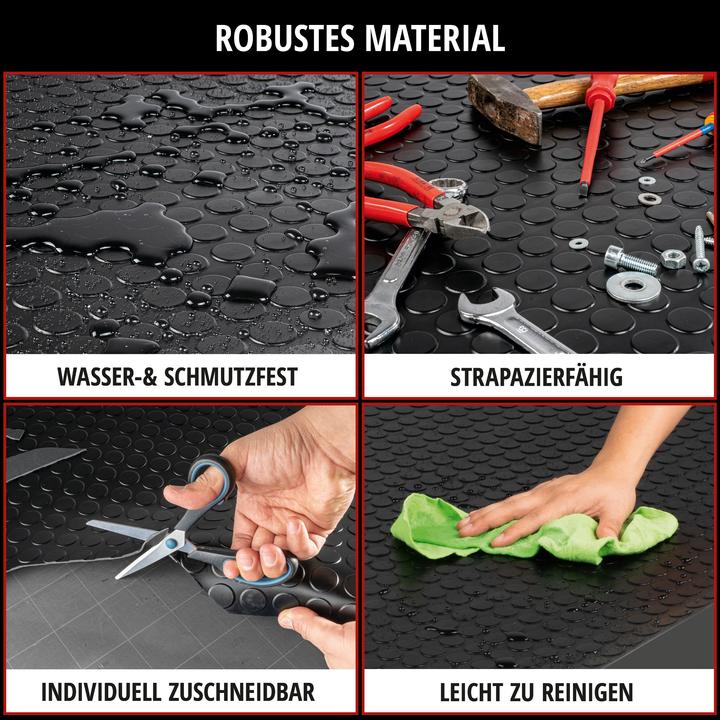 Actual product image Walser Rubber mat Coin, cut to size by the metre 100x250 cm black