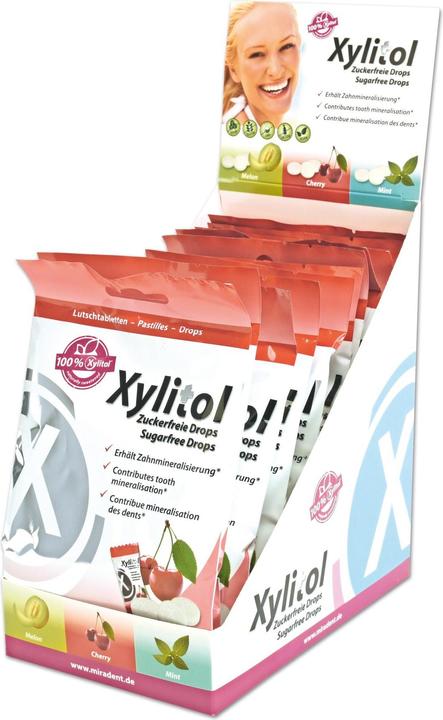 Actual product image Miradent Xylitol Drops Cherry