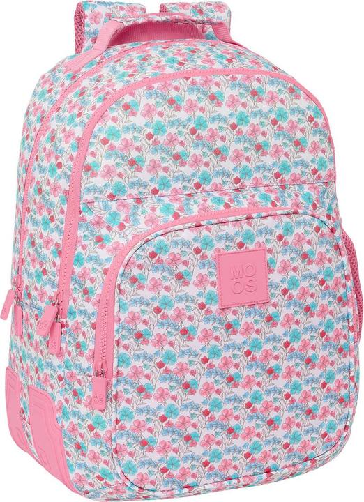 Actual product image Moose School backpack Moss Flores Colourful 32 x 42 x 15 cm
