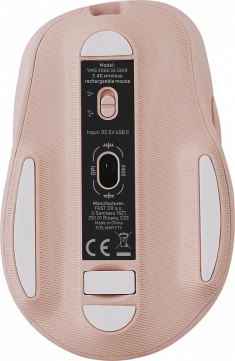 Produktbild Yenkee 2,4 GHz wiederaufladbare kabellose Maus mit 6 Tasten (Kabellos)