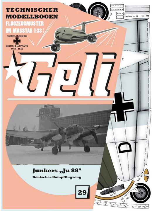 Image du produit Geli junkers "ju88" # 29 modèle en carton