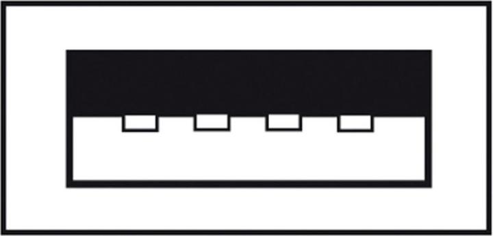Image du produit Digitus ASSMANN Câble USB à fente 4x type A - 2x10pin IDC Bu/Bu 0,25m compatible USB 2.0 be