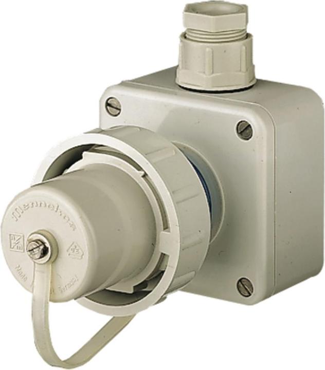 Actual product image Mennekes SCHUKO appliance outlet, 16A2p+E, 230V IP68, BL AM10864 (CEE 7/4)