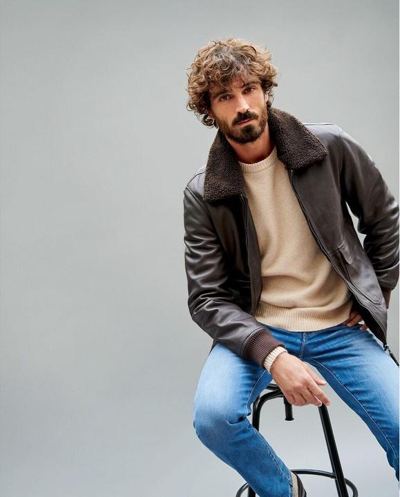 Immagine prodotto La Redoute Collections Giacca in pelle stile bomber (M)