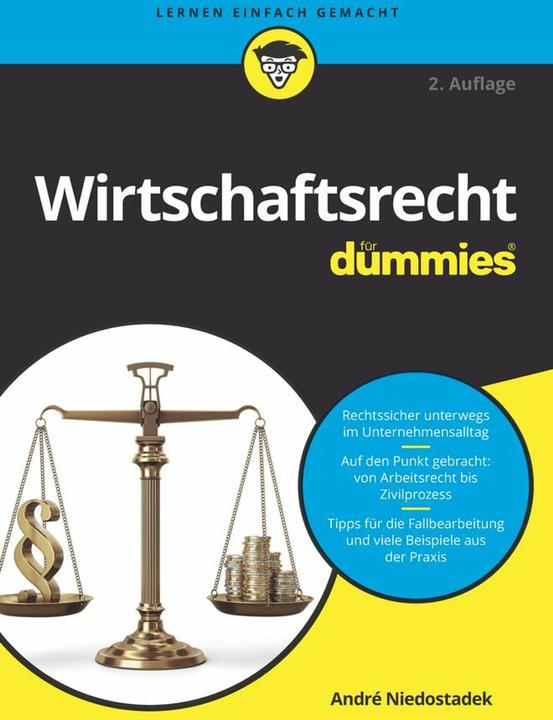 Actual product image Wirtschaftsrecht für Dummies (German, André Niedostadek, 2023)