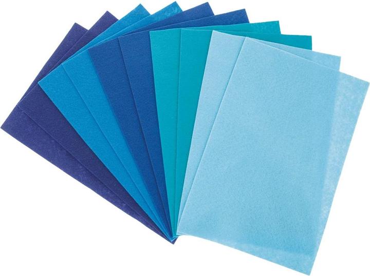 Produktbild Folia Bastelfilz Ton in Ton blau