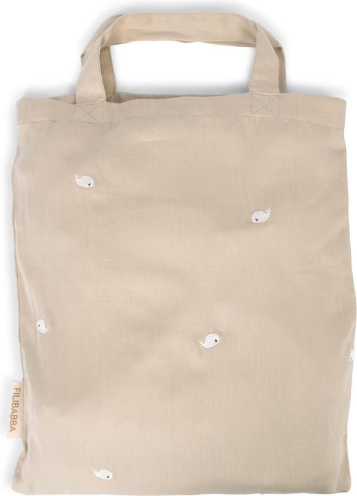 Produktbild Filibabba Baby Bettwäsche GOTS (70x100 cm) - Wal Christian Stickerei - Warm Grey (70 x 100 cm, 40 x 45 cm)