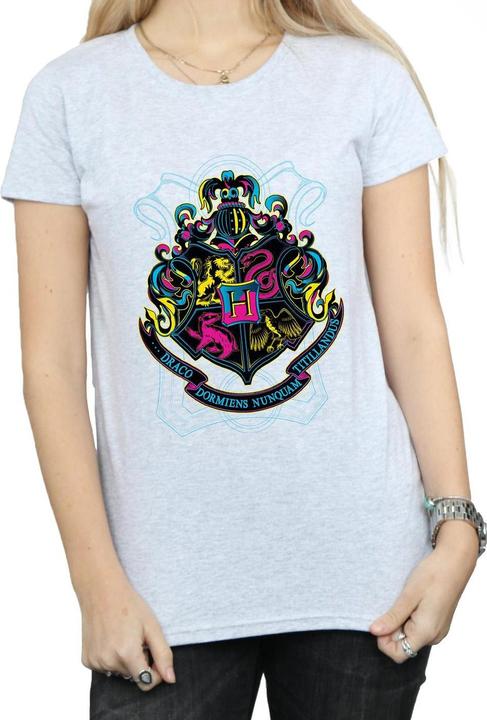 Actual product image Womens/Ladies Hogwarts Crest Cotton T-Shirt (XXL)