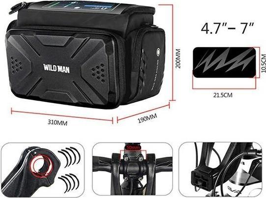 Produktbild Wildman Torba na ramę roweru GS6 uchwyt rowerowy czarna/black