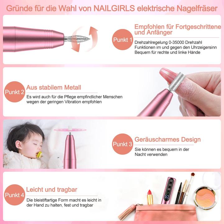 Actual product image Nailgirls 11-in-1 Nagelfräser-Set