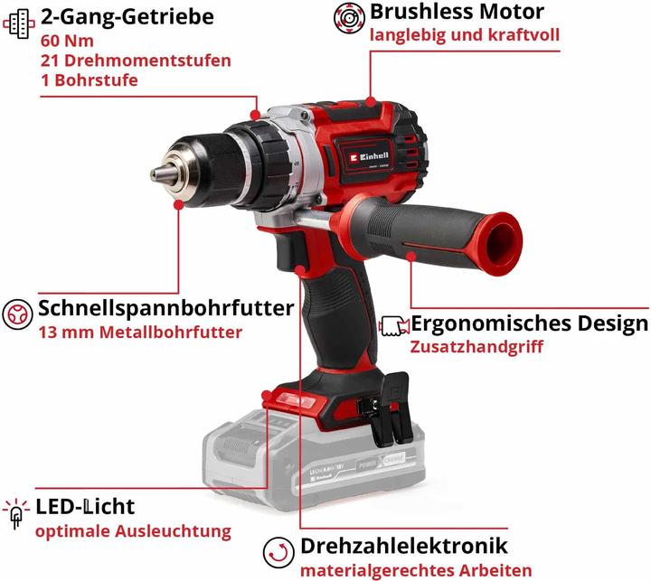 Produktbild Einhell TP-CD 18/60 Li BL Solo (Akkubetrieb)