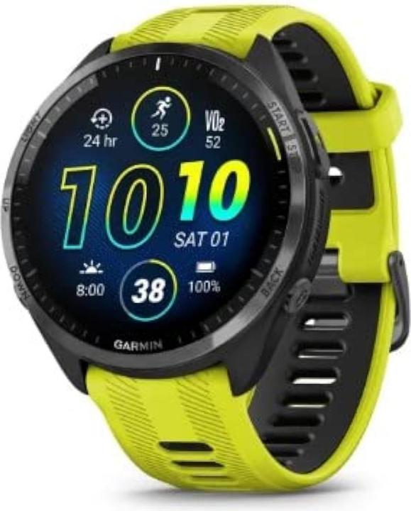 Garmin Forerunner 965 GPS triatlonhorloge, titanium, zwart/geel