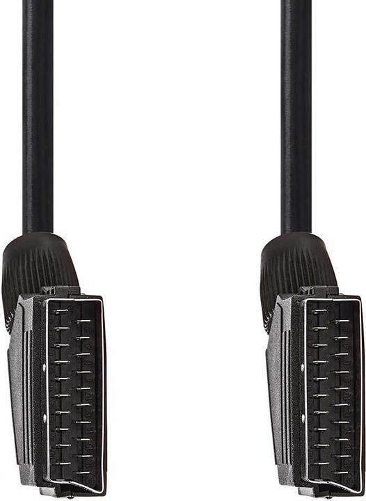 Productafbeelding Nedis Scartkabel (mannetje naar mannetje, 2 m) Zwart (2 m, Scart)