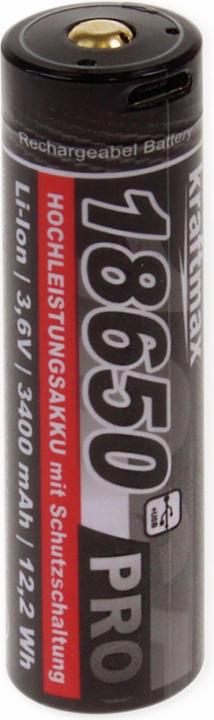 Actual product image Kraftmax Pro Li-Ion 18650 (1 pcs., 18650, 3400 mAh)