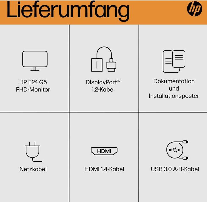 Actual product image HP E24 G5 (1920 x 1080 pixels, 23.80")