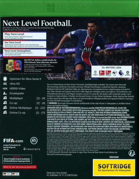 Actual product image EA Games FIFA 21 Next Level Edition (Xbox Series X, Xbox One X, Multilingual)
