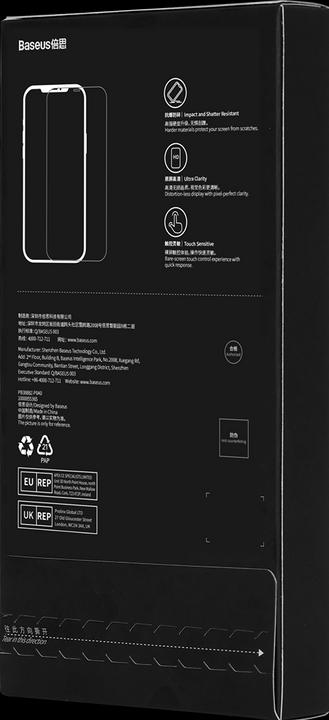 Image du produit Baseus 0.3mm Full-Coverage Privacy Protection Crystal Tempered Glass Screen Protector with Dust Filter for (1 pièce(s), Apple iPhone 12 Pro Max)