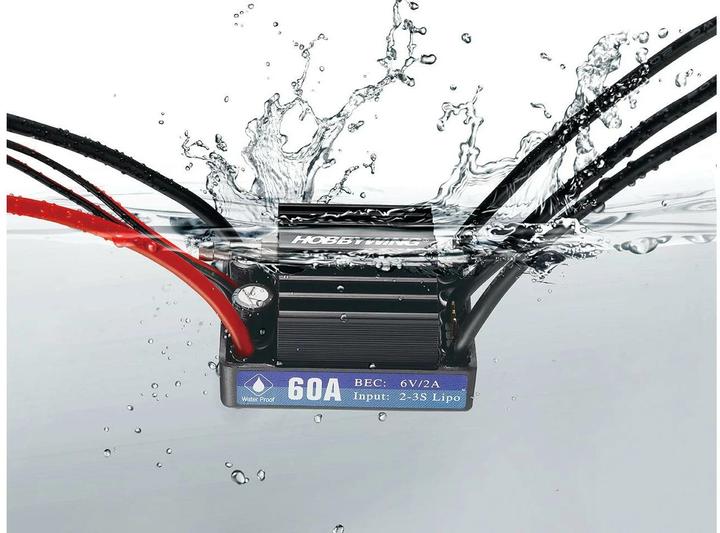 Image du produit Hobbywing Régulateur de bateau Seaking 60A SBEC 3A 2-3s V3