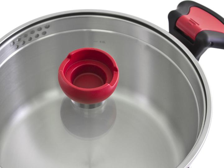 Actual product image Kopf Nelo Topfset (7-teilig, Edelstahl, Induktion, mit intelligenter Abgiesshilfe) (Pot, Stainless steel)
