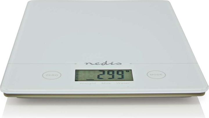 Actual product image Nedis Kitchen Scales | Digital | Glass / Plastic | CR 2032 Battery | White
