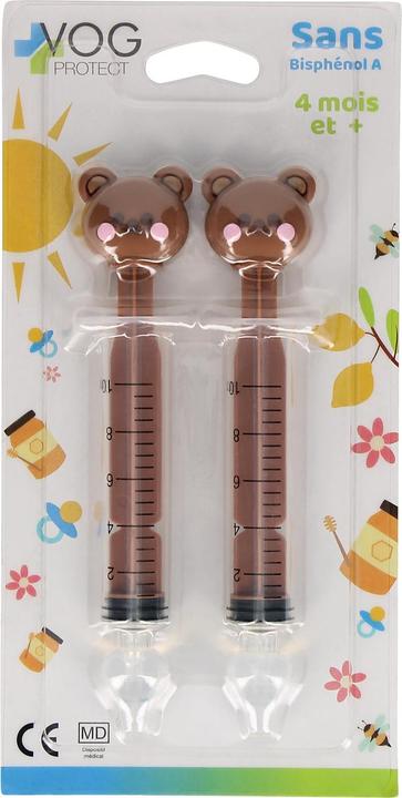 Actual product image Vog Protect Baby Bear nasal syringes x2