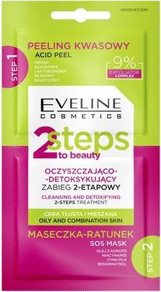 Eveline 2 Steps To Beauty Cleansing And Detoxifying Treatment 2x4ml (Cleaning cloths, 4 ml)