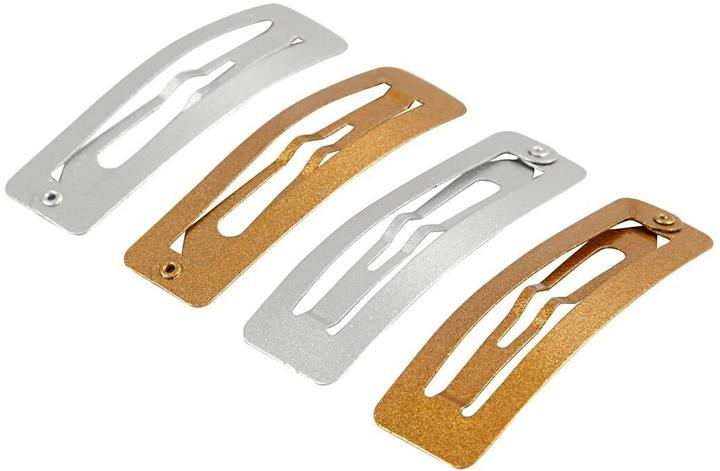 Actual product image Creativ Company Hair clip gold/silver 5.8 x 1.6 cm, 4 pieces (4 pcs.)