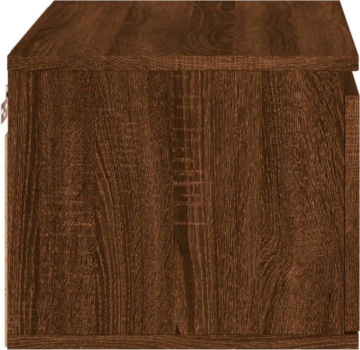 Immagine prodotto VidaXL Comodino a parete con luci a LED effetto rovere marrone, colore (50 x 36 x 30 cm)