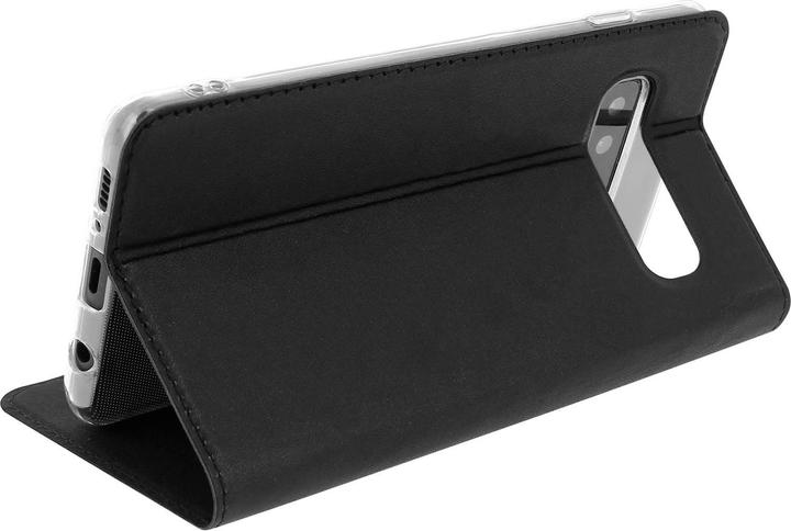 Produktbild Akashi Flip Cover Geldbörse mit Standfunktion für Samsung Galaxy S10 – Schwarz (Samsung Galaxy S10)