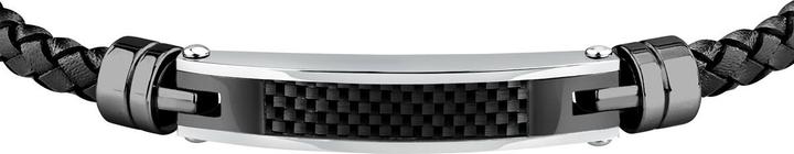 Produktbild Morellato Modern men Ìs black leather bracelet Moody SQH59 (21 cm, Leder, Edelstahl, Carbon)