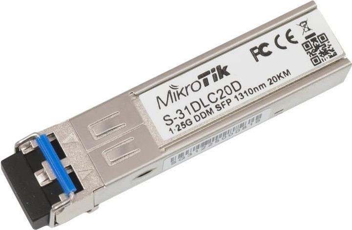 Actual product image MikroTik S-85DLC05D 1.25G SFP SX-LC (MM) DDM 850nm 550m for RB260x, RB2011x, CCRx
