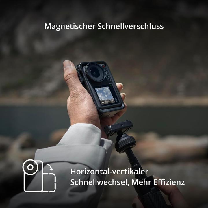 Produktbild DJI Action-Kamera 4K/120fps mit Low-Light-Aufnahmen (120p, WLAN, Bluetooth)