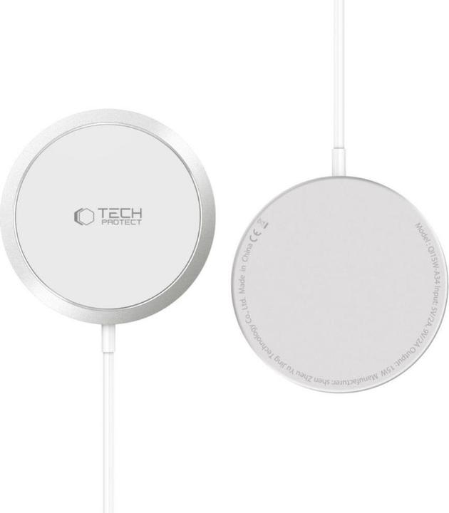 Image du produit Tech-Protect QI15W-A34 Chargeur inductif avec MagSafe et câble USB-C - blanc (15 W)