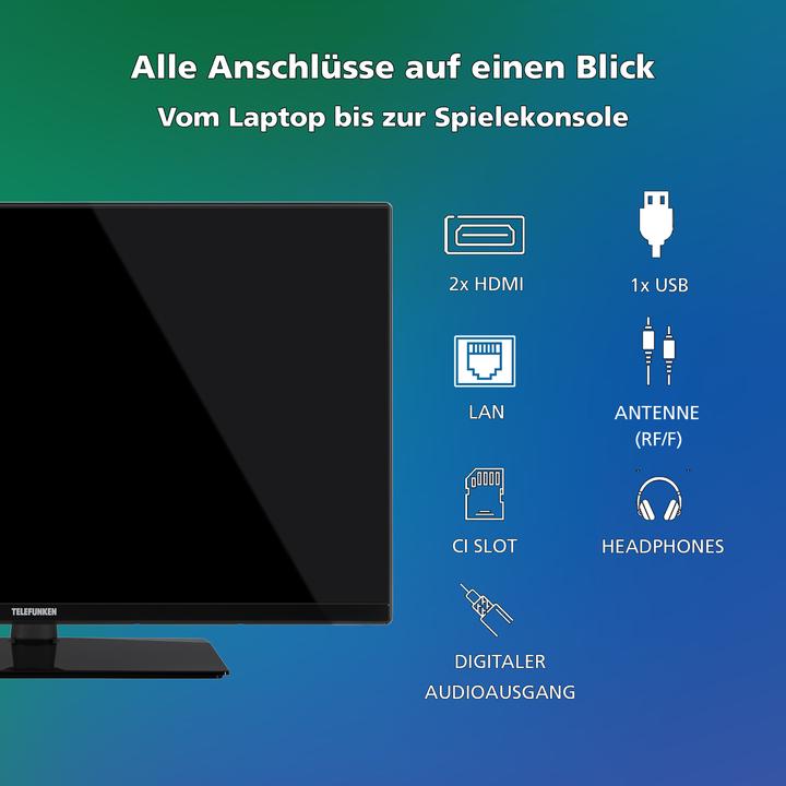 Actual product image Telefunken Fernseher 32 Zoll Smart TV VIDAA XH32VP750M - HD-Ready Fernseher, HDR TV mit Triple-Tuner (32", LED, HD, 2025)