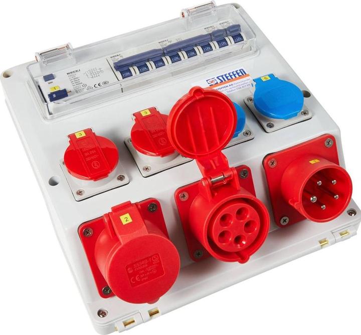 Immagine prodotto Steffen Distribuzione di energia elettrica in cantiere (6 x, CEE 16/5, Tipo 25, Tipo 23)