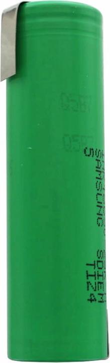 Actual product image Samsung Battery INR18650 25R unprotected with solder tag Z (1 pcs., 18650, 2500 mAh)