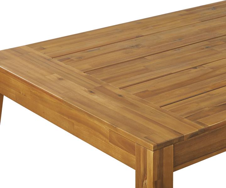 Image du produit Beliani Ensemble de meubles de jardin en acacia marron clair 6 places 3 pièces LIVORNO (225 cm)